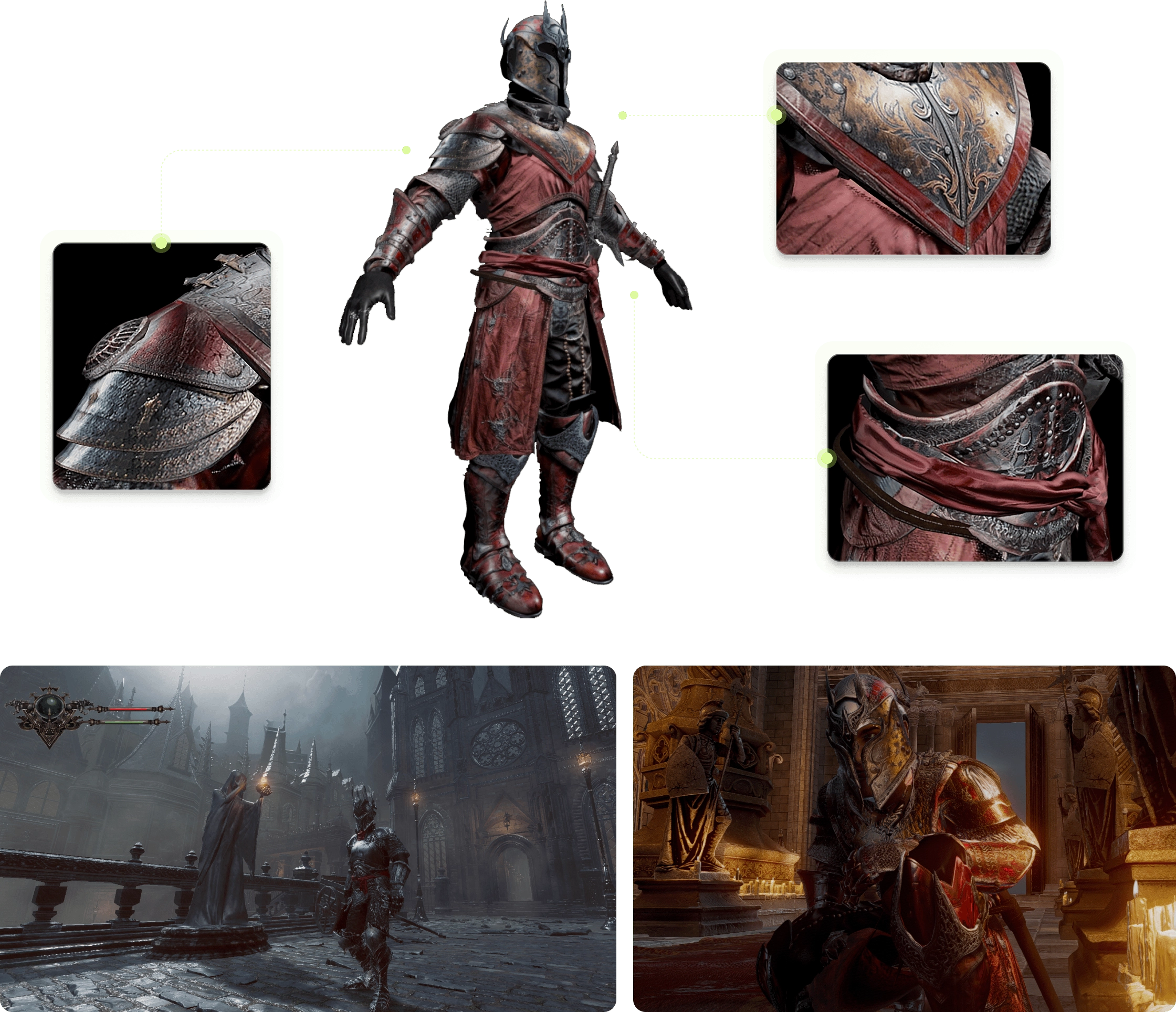 Meshy-textured armor
