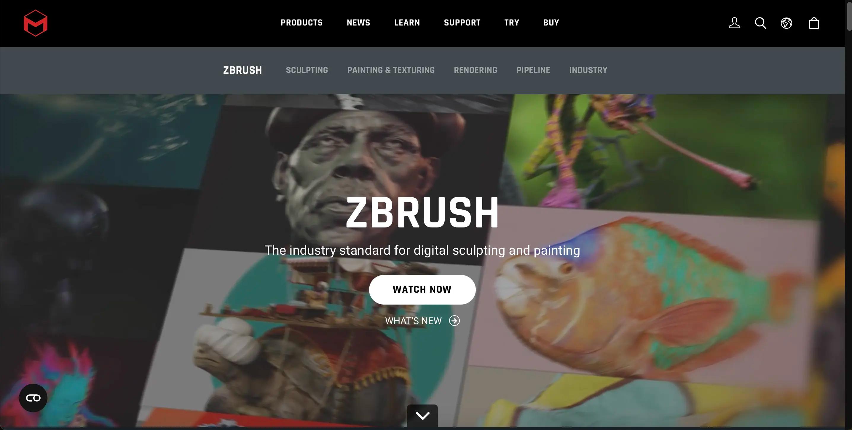 ZBrush website