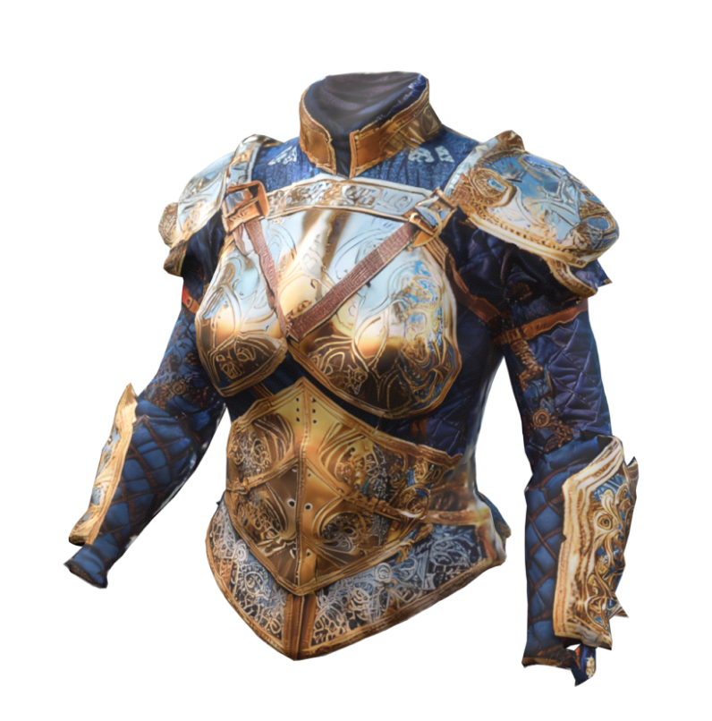 a detailed royal armor set generated by meshy text-to-3d