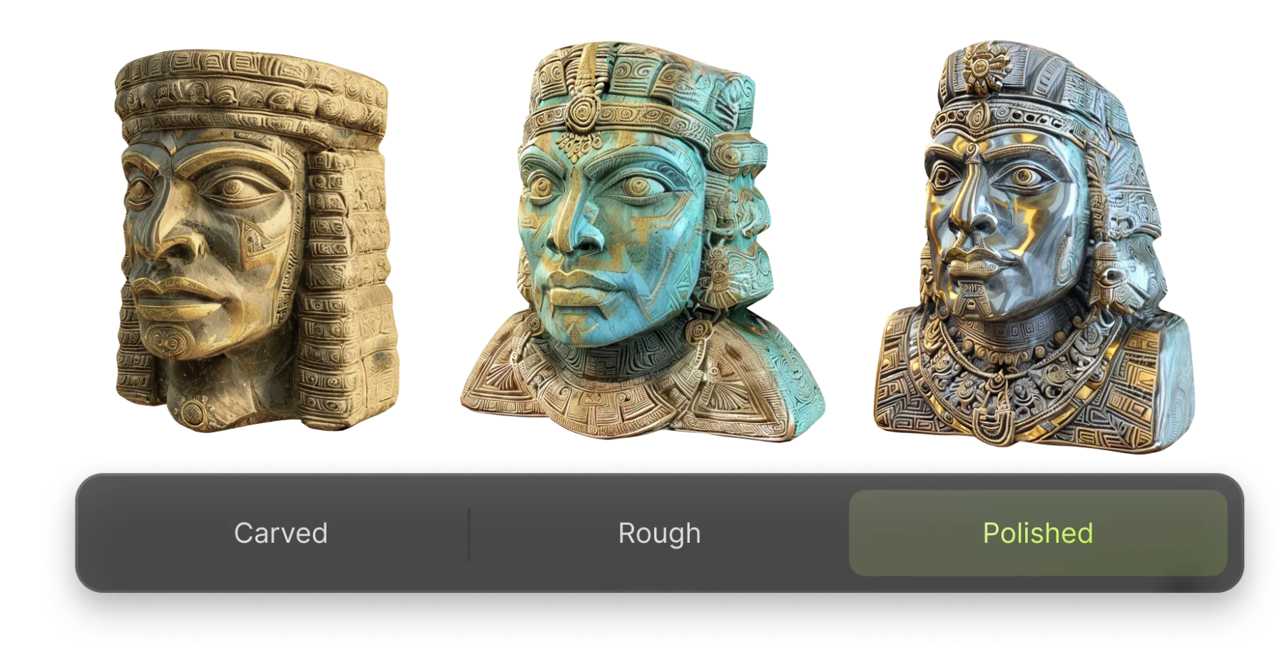 Base prompt: Aztec sculpture