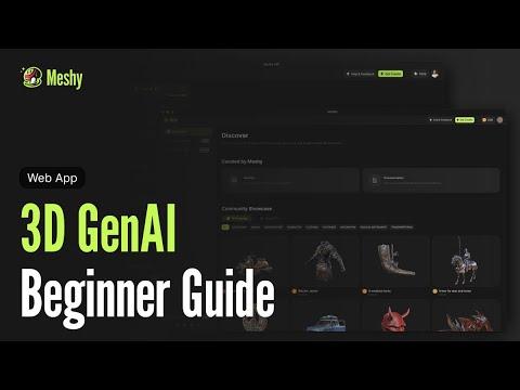 How to Generate Texture and 3D Models with Meshy Web | A beginner Tutorial