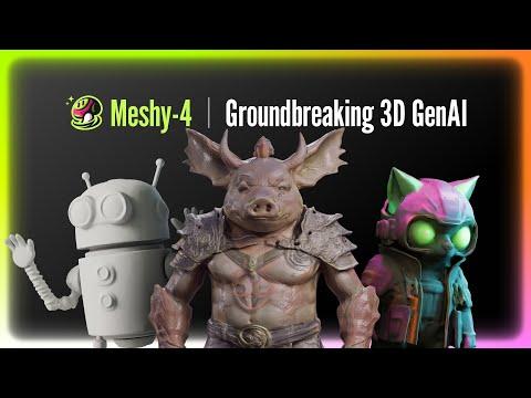 Meshy-4: Groundbreaking 3D Generative AI