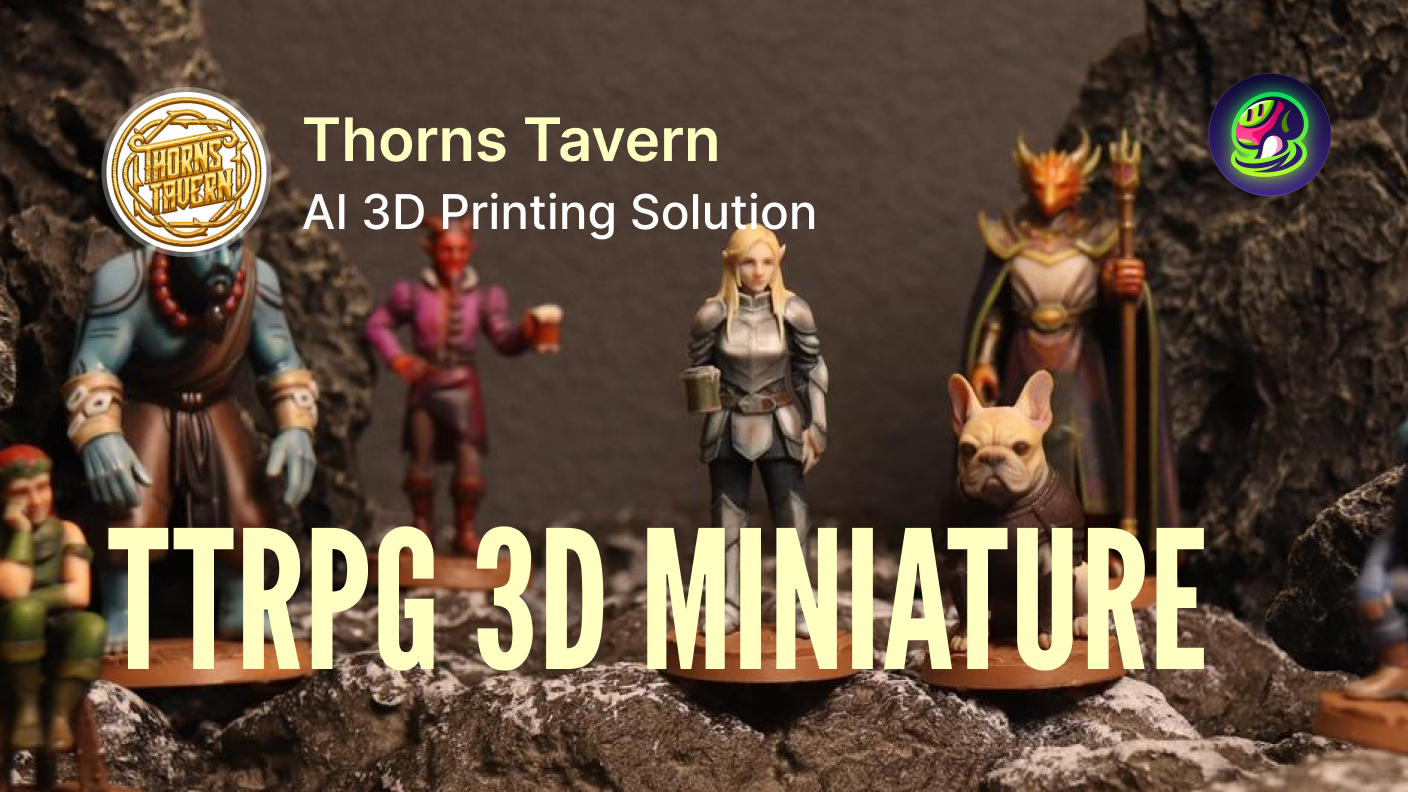 Bagaimana Thorns Tavern Memotong Waktu Produksi Miniatur 3D TTRPG lebih dari 90% dengan Meshy AI